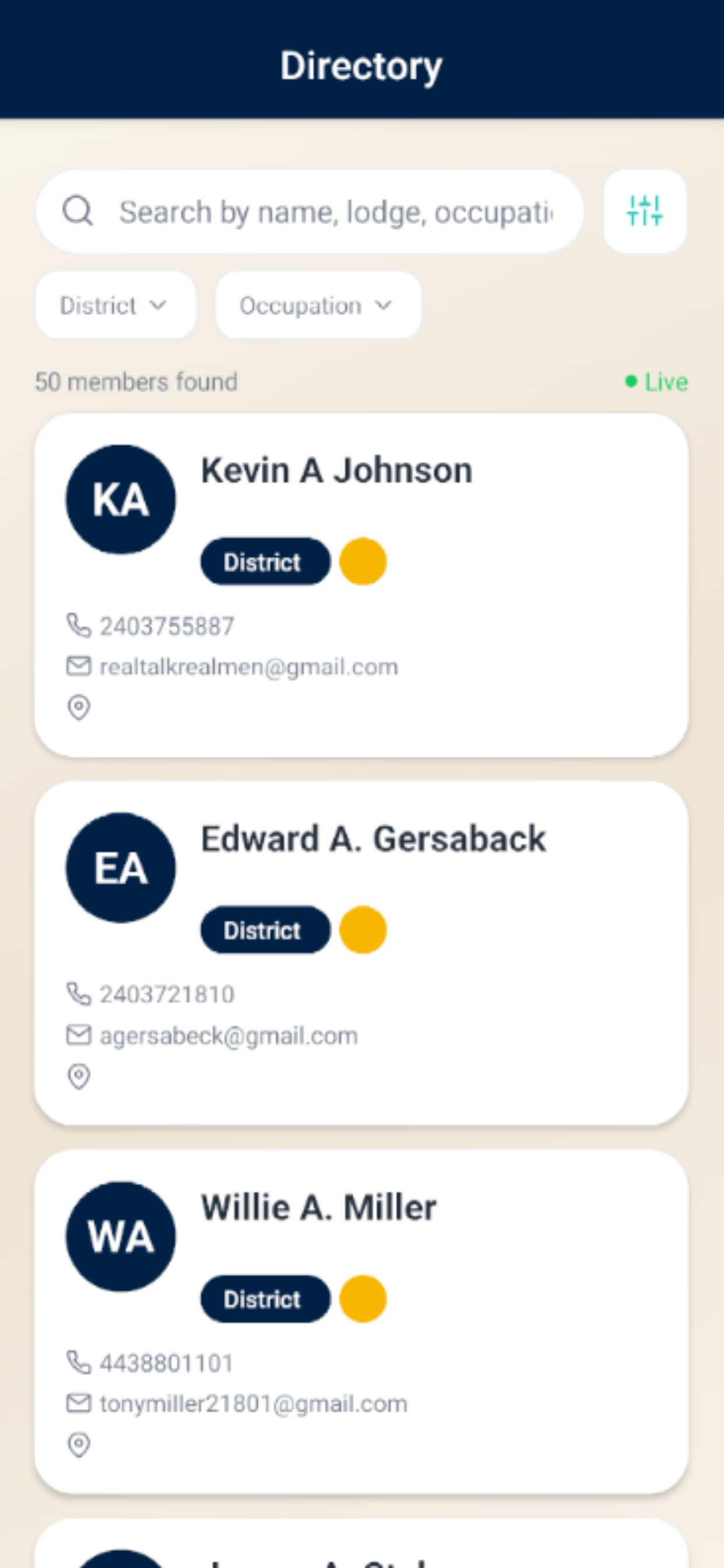 OPUS Member Directory