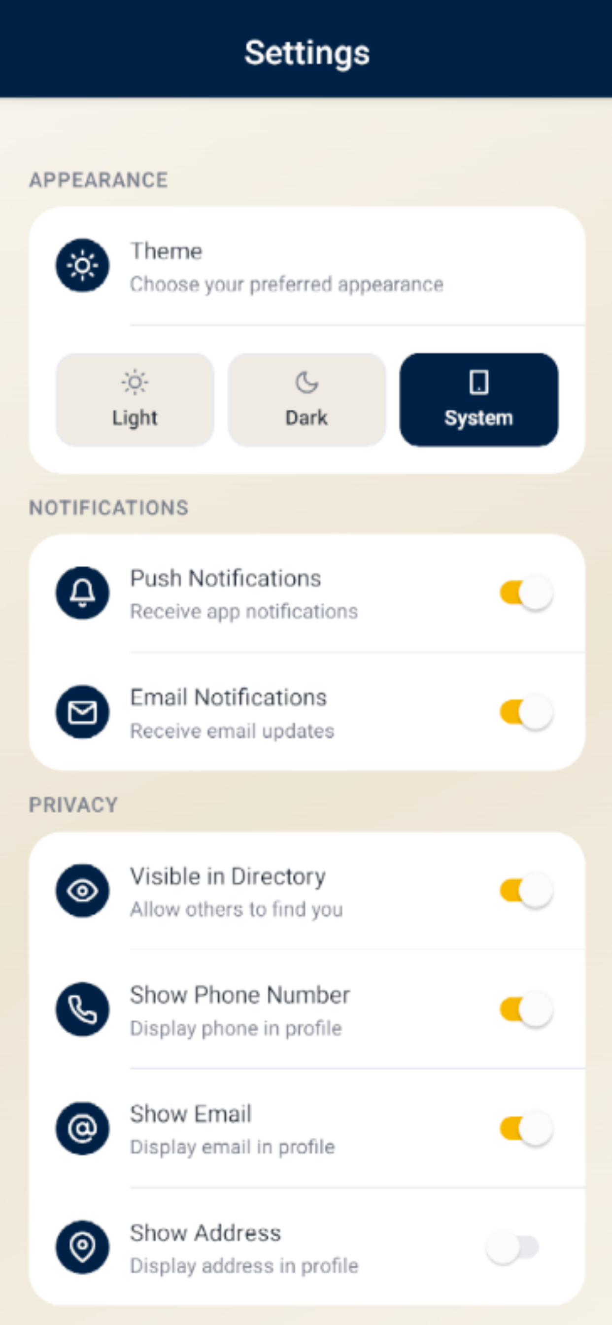 OPUS Settings